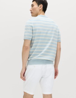 Cotton Rich Striped Knitted T-Shirt