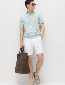 Cotton Rich Striped Knitted T-Shirt