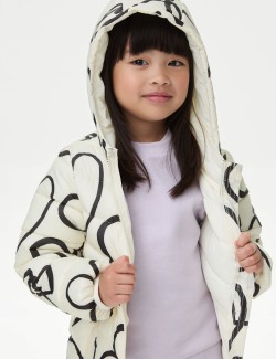 Heart Print Lightweight Padded Jacket (2-8 Yrs)