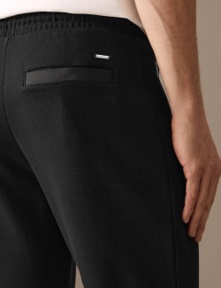 Cuffed Cotton Blend Zip Pocket Joggers