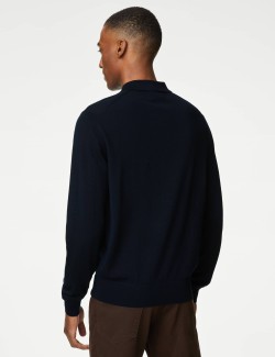 Pure Extra Fine Merino Wool Knitted Polo