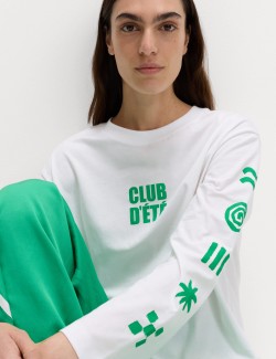 Pure Cotton Graphic Oversized T-Shirt