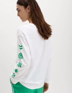 Pure Cotton Graphic Oversized T-Shirt