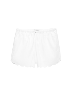 Pure Cotton Scallop Hem Shorts