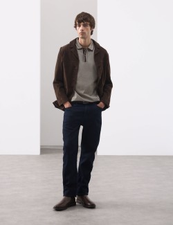 Pure Cotton Jacquard Polo Shirt