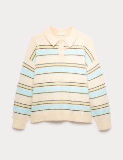 Rugby Style Striped Knitted Jumper (6-16 Yrs)