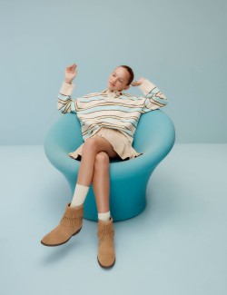 Rugby Style Striped Knitted Jumper (6-16 Yrs)