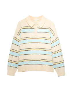Rugby Style Striped Knitted Jumper (6-16 Yrs)