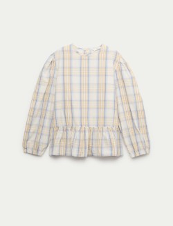 2pc Cotton Rich Knit Tabard and Check Shirt (6-16 Yrs)