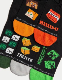 5pk Cotton Rich Minecraft™ School Socks