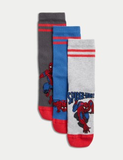 Ponožky s motivem Spider-Man™, s vysokým podílem bavlny, 3 páry (6 malé – 7 velké)