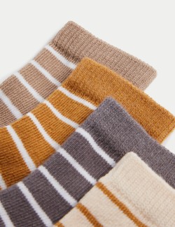 4pk Cotton Rich Striped Baby Socks