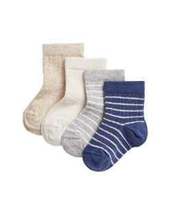 4pk Cotton Rich Socks