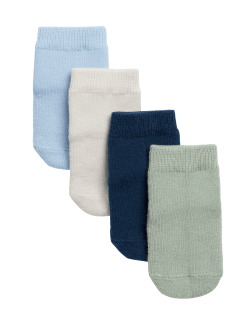 4pk Terry Baby Socks (0-24 Mths)