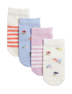 4pk Cotton Rich Patterned Socks