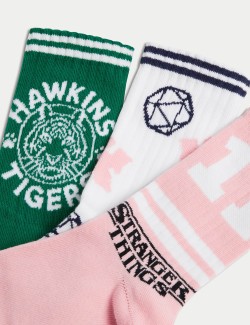 3pk Cotton Rich Stranger Things™ Socks