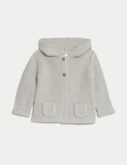 Pure Cotton Hooded Cardigan (7lbs-3 Yrs)