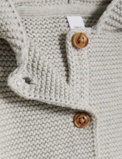 Pure Cotton Hooded Cardigan (7lbs-3 Yrs)