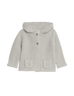 Pure Cotton Hooded Cardigan (7lbs-3 Yrs)