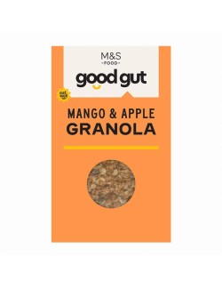 Granola z celozrnných ovesných vloček s celozrnnými špaldovými vločkami, směsí semínek, celozrnnými ječnými vločkami, kousky mra