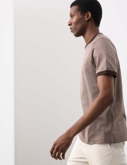 Pure Cotton Jacquard T shirt