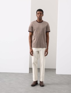 Pure Cotton Jacquard T shirt