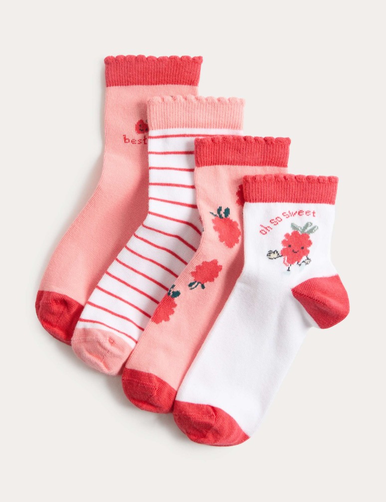Ponožky Fun Berries, sada 4 párů (6 malé – 7 velké)
