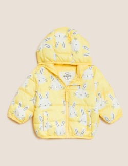 Bunny Print Hooded Jacket...