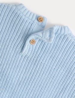 4dílný pletený outfit s vysokým podílem bavlny (0–6 let)