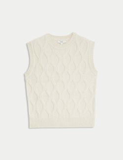 Cloud-Yarn Textured Knitted Vest