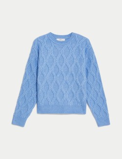 Cloud-Yarn Textured Crew Neck Jumper