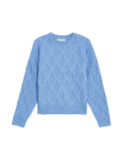 Cloud-Yarn Textured Crew Neck Jumper