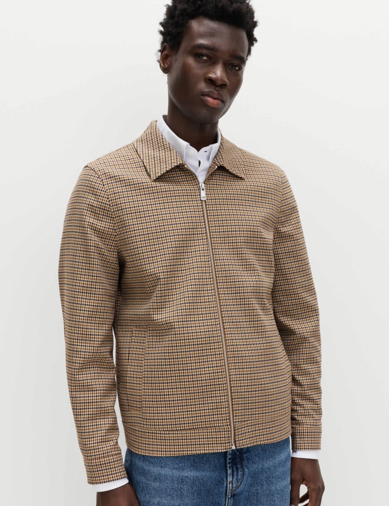 Checked Harrington Jacket