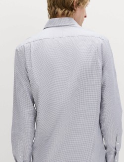 Luxury Cotton Easy Iron Slim Fit Textured Shirt