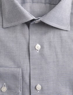 Luxury Cotton Easy Iron Slim Fit Textured Shirt