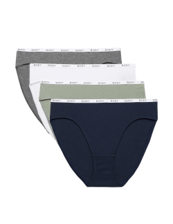 4pk Supima Cotton Rich High Leg Knickers