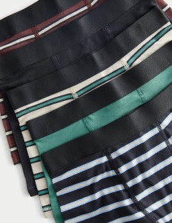 5pk Cotton Rich Striped Trunks (5-16 Yrs)