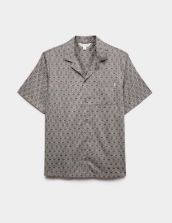 Cotton Rich Printed Pyjama Top