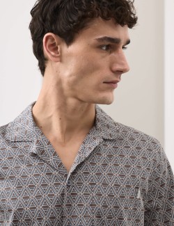 Cotton Rich Printed Pyjama Top