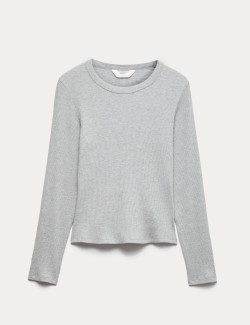 Pyžamový žebrovaný top s úpravou Cool Comfort™ z bavlny a modalu