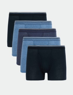 5pk Cotton Stretch Cool & Fresh™ Marl Trunks