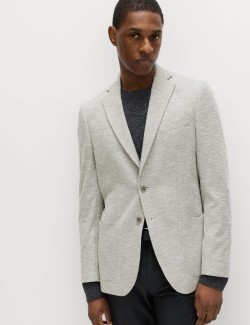 Tailored Fit Textured Stretch Blazer