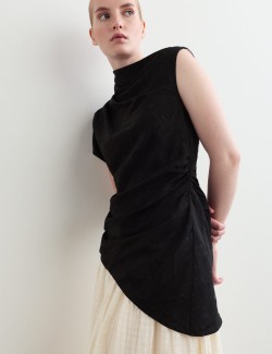 Lyocell Blend Colour Block Maxi Dress