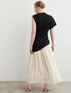 Lyocell Blend Colour Block Maxi Dress