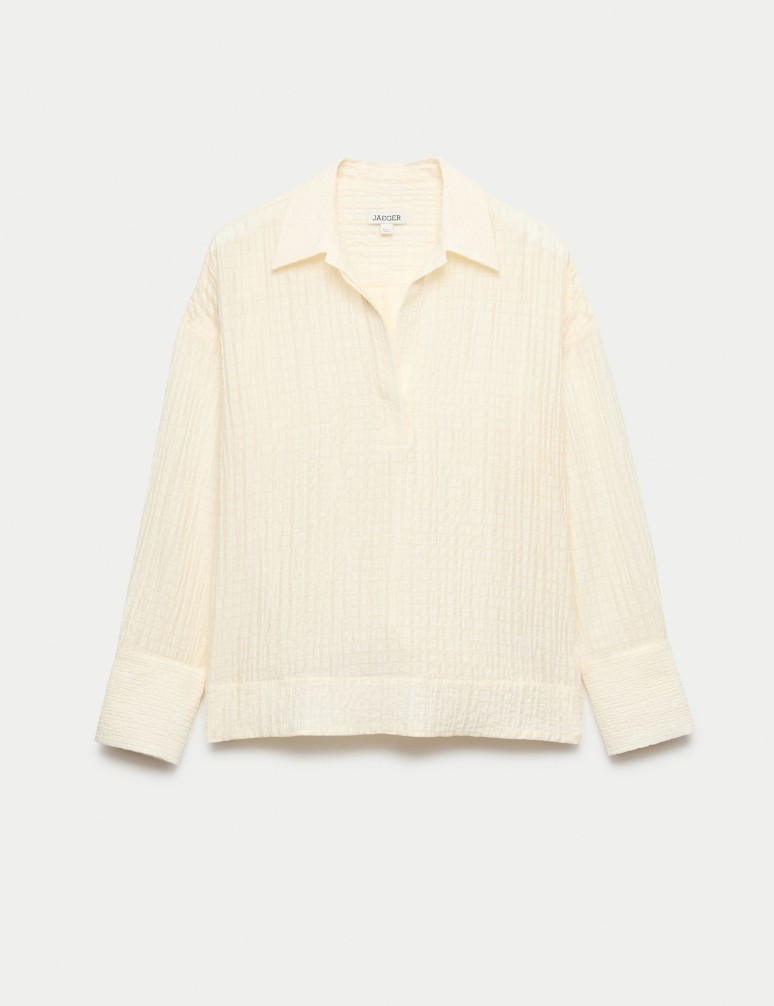 Tencel™ Rich Plisse Relaxed Shirt