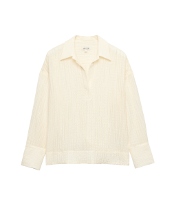Tencel™ Rich Plisse Relaxed Shirt