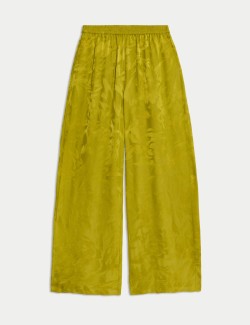 Avocado Oil Viscose Jacquard Trouser