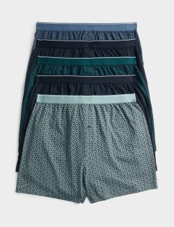 Boxerky s geometrickým vzorem ze 100% bavlny s technologií Cool & Fresh™, 5 ks