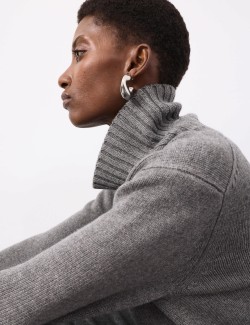 Merino Wool Rich Relaxed Jumper with Cashmere