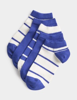 Pruhované krátké ponožky Trainer Liners™, sada 5 párů (6 malé – 7 velké)